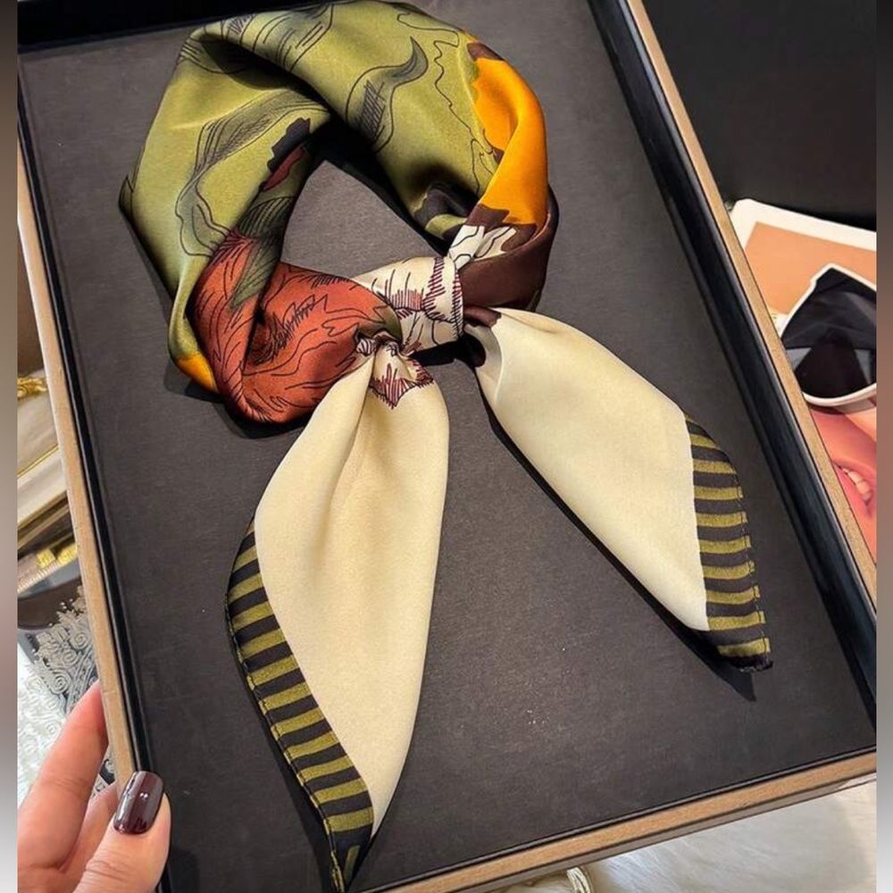 Bohemian leaf scarf N1354
